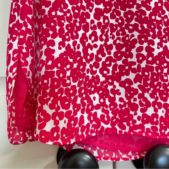 Loft Womens Sleeveless Layered Top in Pink/White, Size XSP - Picture 6 of 8